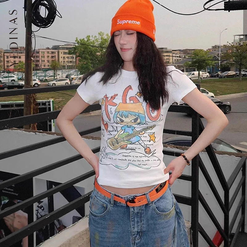 Yedinas уличная одежда футболки с графическим рисунком Kawaii одежда 2000-х годов Y2k с коротким рукавом корейская модная футболка 2025 летние топы футболки женские
Yedinas уличная одежда футболки с графическим рисунком Kawaii одежда 2000-х годов Y2k с коротким рукавом корейская модная футболка 2025 летние топы футболки женские
