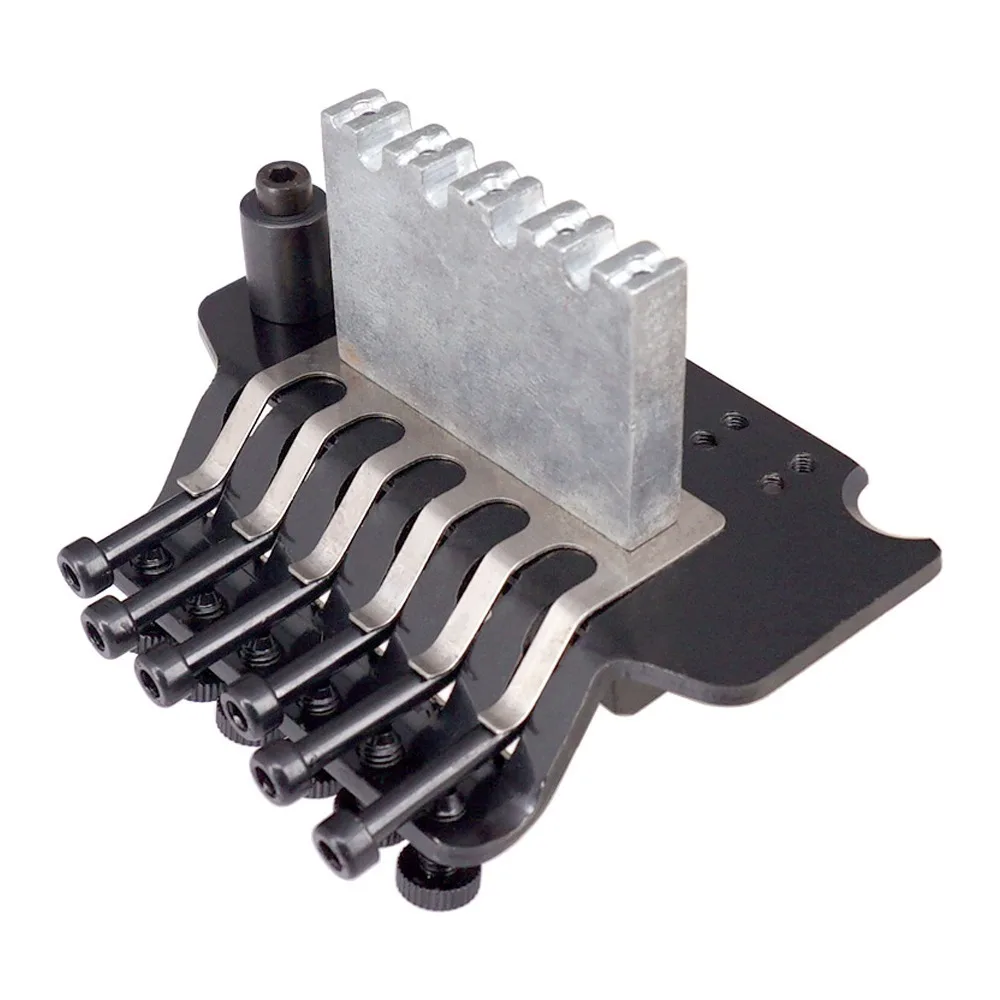 6 String Double Roll Tailpiece Metal Silver/Black Double Locking Tremolo Bridge With Arm Electric Guitar Bridge System
6 String Double Roll Tailpiece Metal Silver/Black Double Locking Tremolo Bridge With Arm Electric Guitar Bridge System