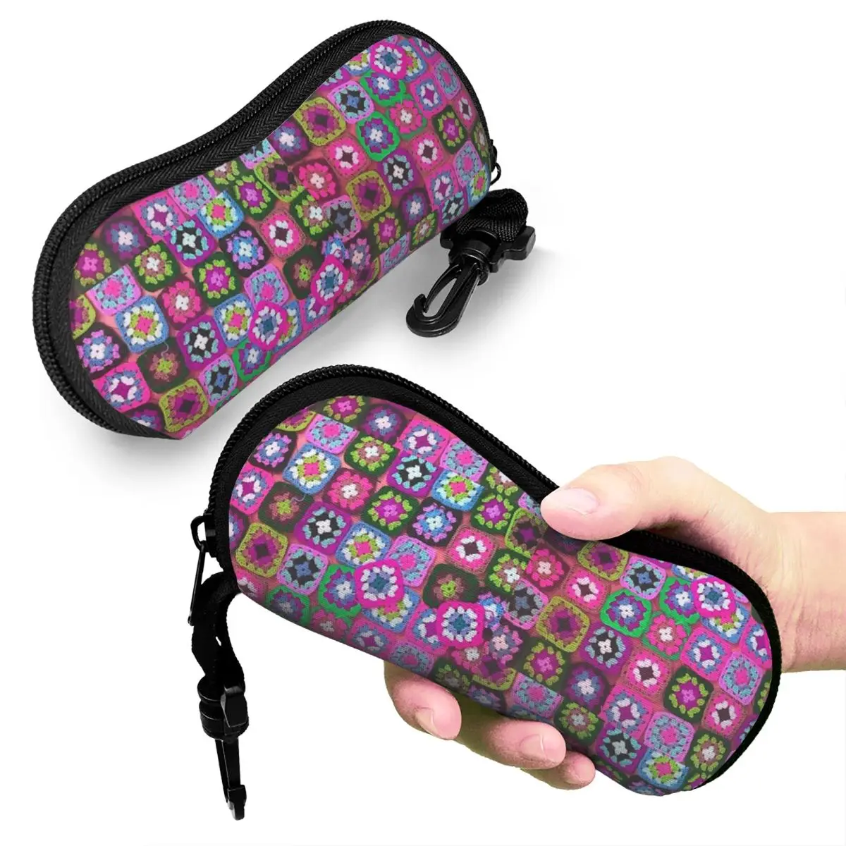 Crochet Blanket Granny Square Vintage Shell Glasses Case Protective Sunglasses Box Women Men Soft Eyeglass Bag Pouch 
Crochet Blanket Granny Square Vintage Shell Glasses Case Protective Sunglasses Box Women Men Soft Eyeglass Bag Pouch
