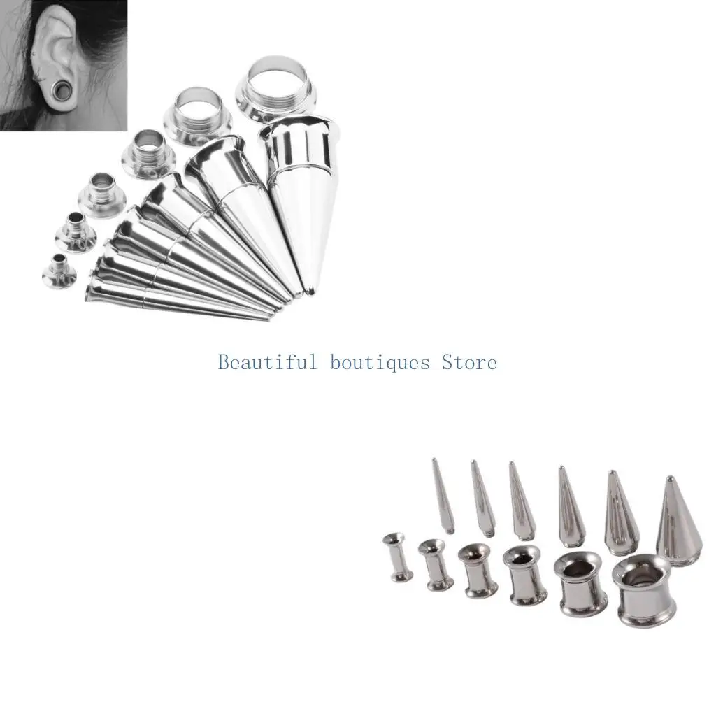 U4LF 6x Ear Gauges Expander Set Tapers and Plugs Tunnels Body Piercing Jewelry Set for Women Men 3-10mm Ear Stretching Kit
U4LF 6x Ear Gauges Expander Set Tapers and Plugs Tunnels Body Piercing Jewelry Set for Women Men 3-10mm Ear Stretching Kit