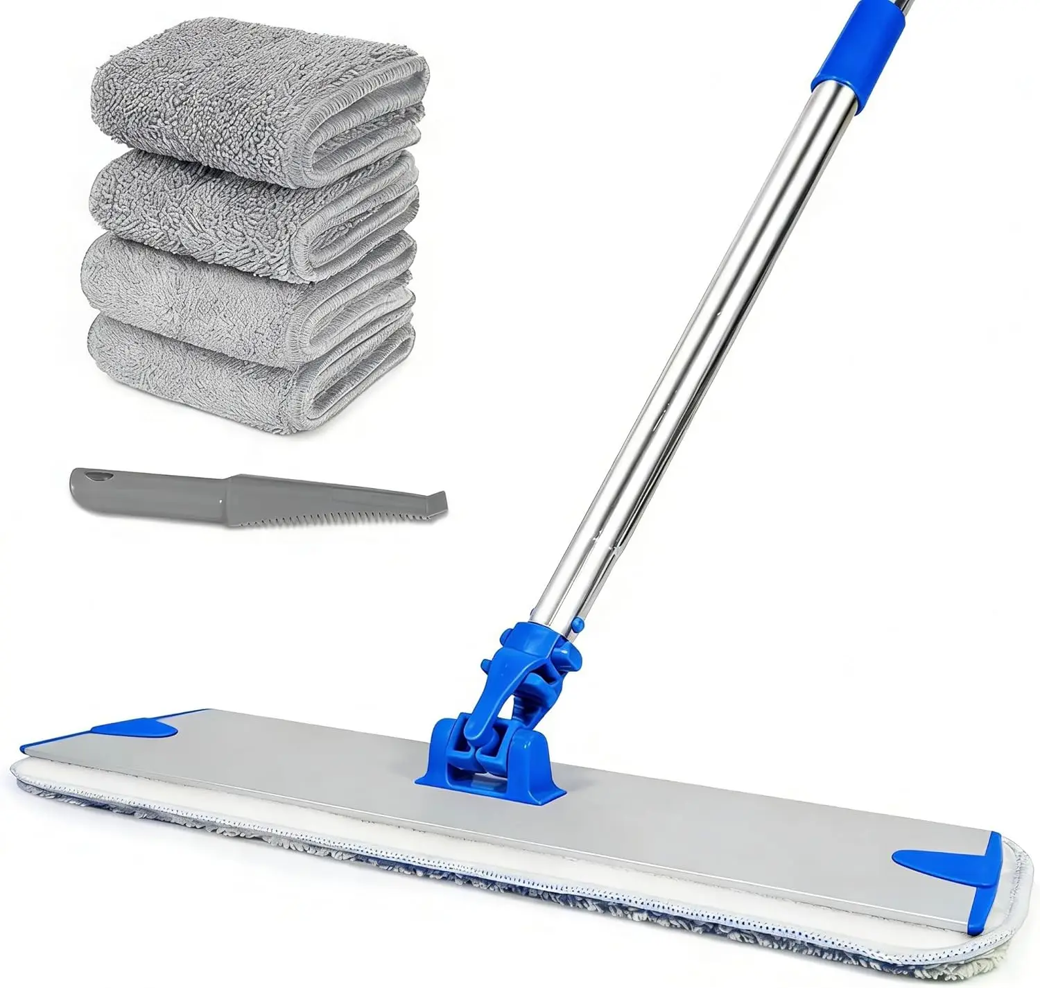 17.5 Inch Professional Microfiber Mop Floor Cleaning System, Heavy Duty Flat Mop with Stainless Steel Handle&Aluminum Alloy B
17.5 Inch Professional Microfiber Mop Floor Cleaning System, Heavy Duty Flat Mop with Stainless Steel Handle&Aluminum Alloy B