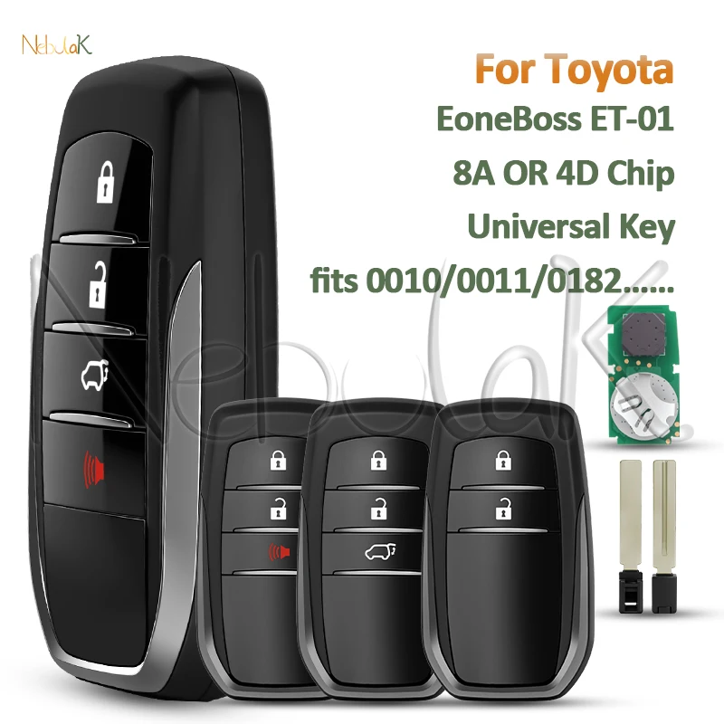 Universal Remote Car Key For Toyota HILUX INNOVA FORTUNER SW4 8A 4D 312-434MHZ 0182 0010 0011 Smart Fob BM1ET B3U2K2L ET01 Smart
Universal Remote Car Key For Toyota HILUX INNOVA FORTUNER SW4 8A 4D 312-434MHZ 0182 0010 0011 Smart Fob BM1ET B3U2K2L ET01 Smart