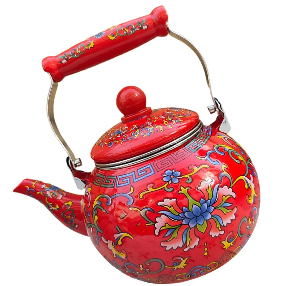 Thickened Enamel Kettle 2.2L Stovetop Tea Pot Floral Pattern Boiling Gas Electric Induction Smooth Spout Stainless Steel
Thickened Enamel Kettle 2.2L Stovetop Tea Pot Floral Pattern Boiling Gas Electric Induction Smooth Spout Stainless Steel