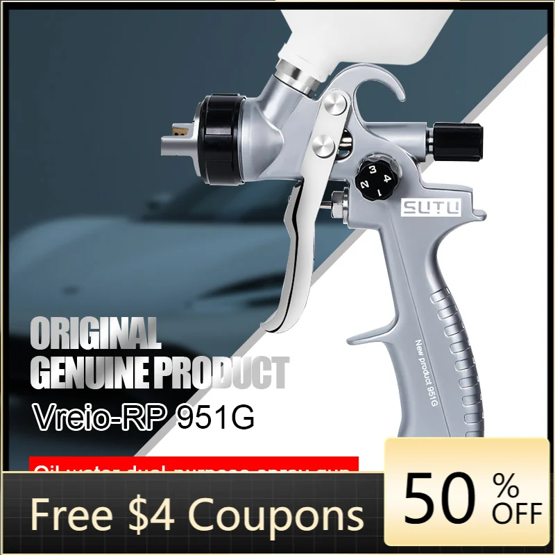SUTU 951G Paint Spray Gun for Touch-Up 1.3MM Caliber Oil Paint Finish Painting Gun Pneumatic Tools
SUTU 951G Paint Spray Gun for Touch-Up 1.3MM Caliber Oil Paint Finish Painting Gun Pneumatic Tools