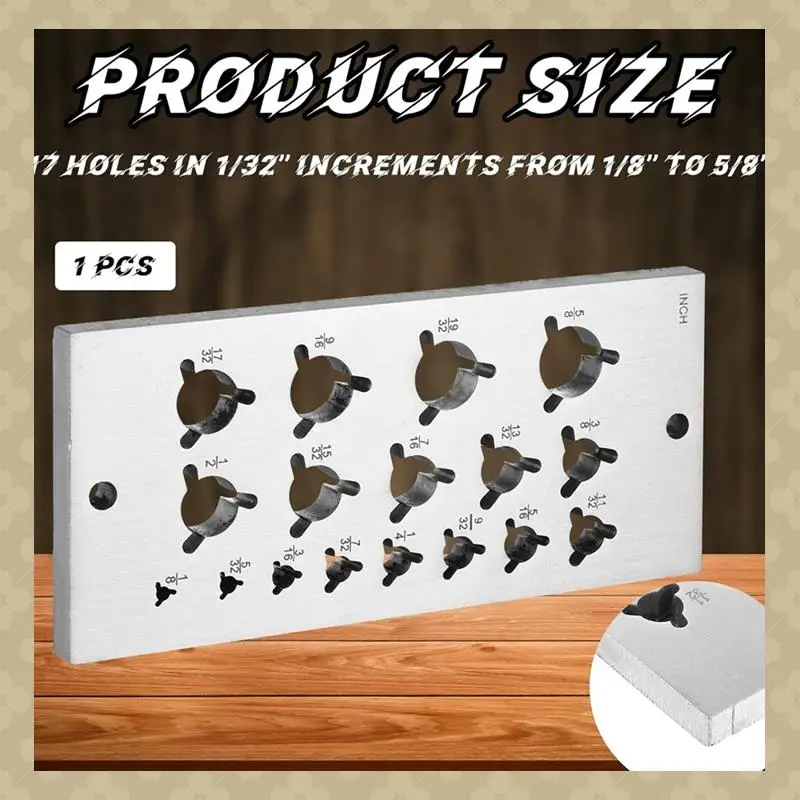 AB45 2-х шт., устройство для изготовления дюбелей, Imperial, 17 отверстий в пределах 1/32 дюйма, от 1/8 до 5/8 дюйма 
AB45 2-х шт., устройство для изготовления дюбелей, Imperial, 17 отверстий в пределах 1/32 дюйма, от 1/8 до 5/8 дюйма