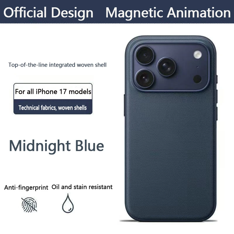 High End TechWoven Magnetic Case for IPhone 17 Pro Max 16 15 14 Pro Max Business Fabric Cover for MagSafe Wireless Charging
High End TechWoven Magnetic Case for IPhone 17 Pro Max 16 15 14 Pro Max Business Fabric Cover for MagSafe Wireless Charging
