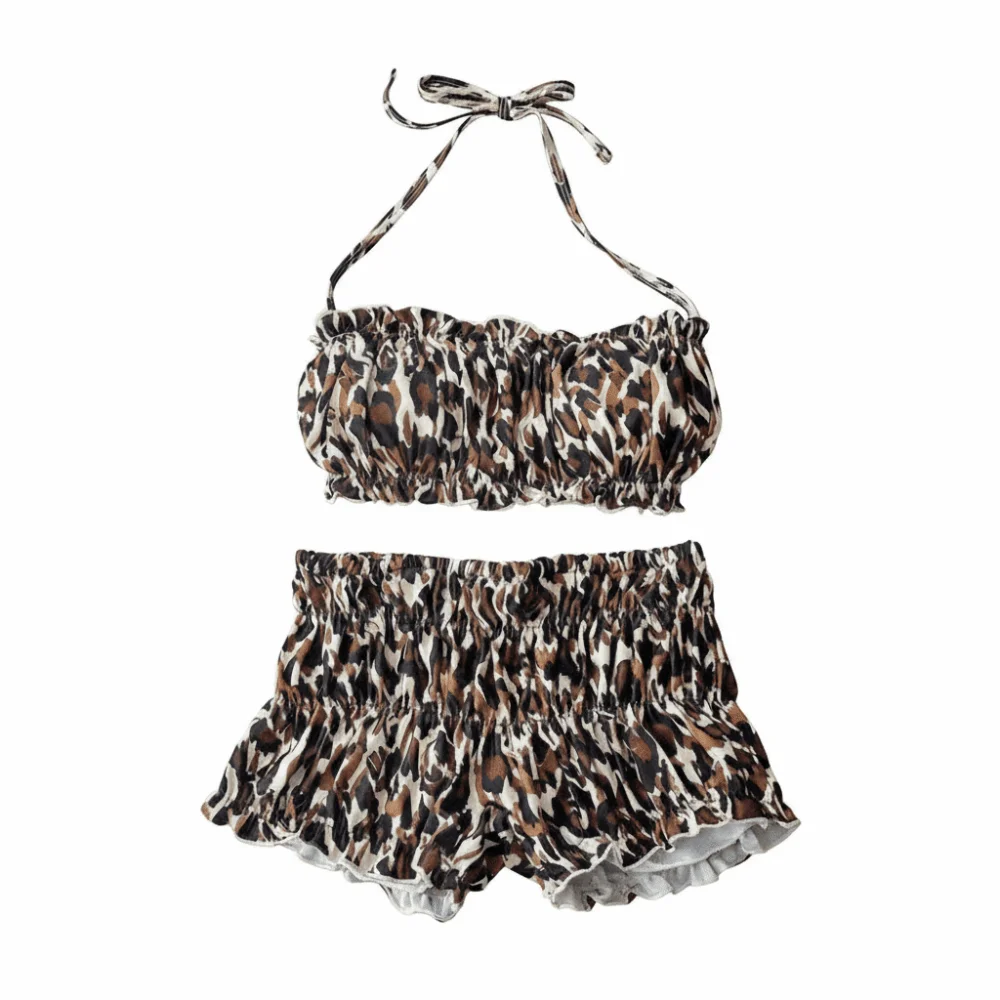 Fashion Vintage Women Swimsuit Leopard Print Neckband Style Bikini Set Padded 2-Piece Set Beach Bikini Summer Resorts
Fashion Vintage Women Swimsuit Leopard Print Neckband Style Bikini Set Padded 2-Piece Set Beach Bikini Summer Resorts