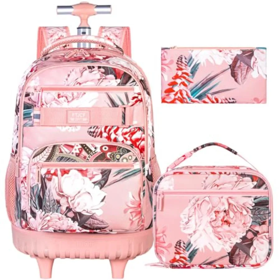 3Pcs Rolling Backpack for Girls Women, Travel Roller Backpacks with Wheels for Adults, Teens College Folwer Wheeled Bookbag wit
3Pcs Rolling Backpack for Girls Women, Travel Roller Backpacks with Wheels for Adults, Teens College Folwer Wheeled Bookbag wit