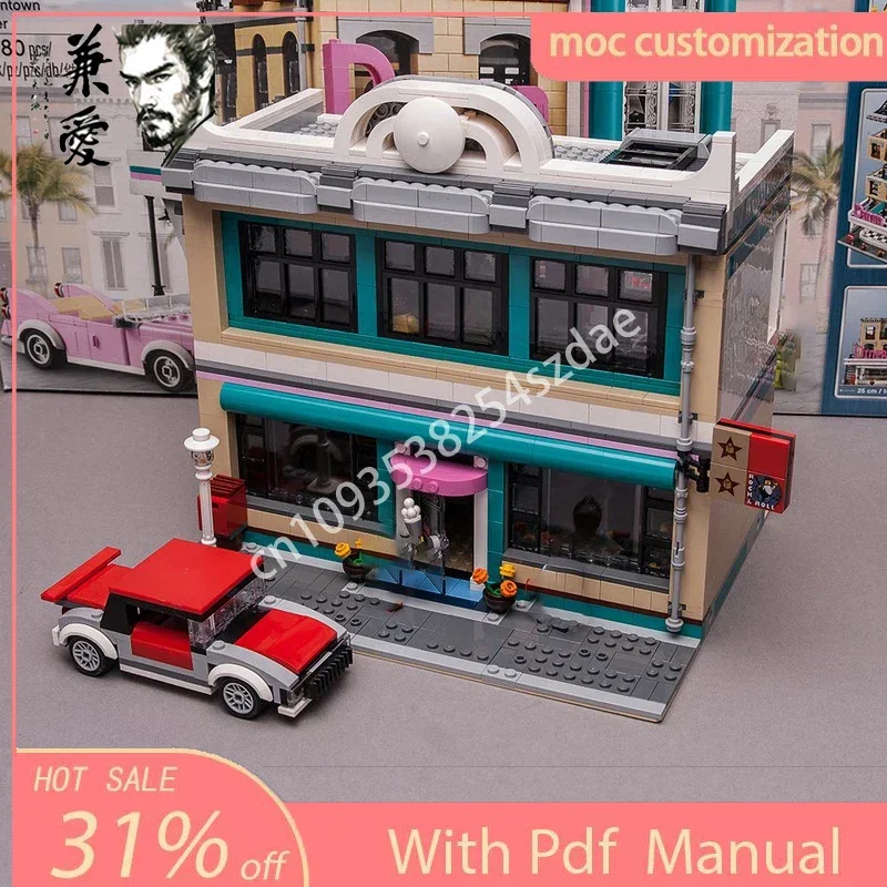 1578 шт. Moc Downtown Diner Architecture модель строительные блоки DIY креативная сборка кирпичи детский праздничный подарок
1578 шт. Moc Downtown Diner Architecture модель строительные блоки DIY креативная сборка кирпичи детский праздничный подарок