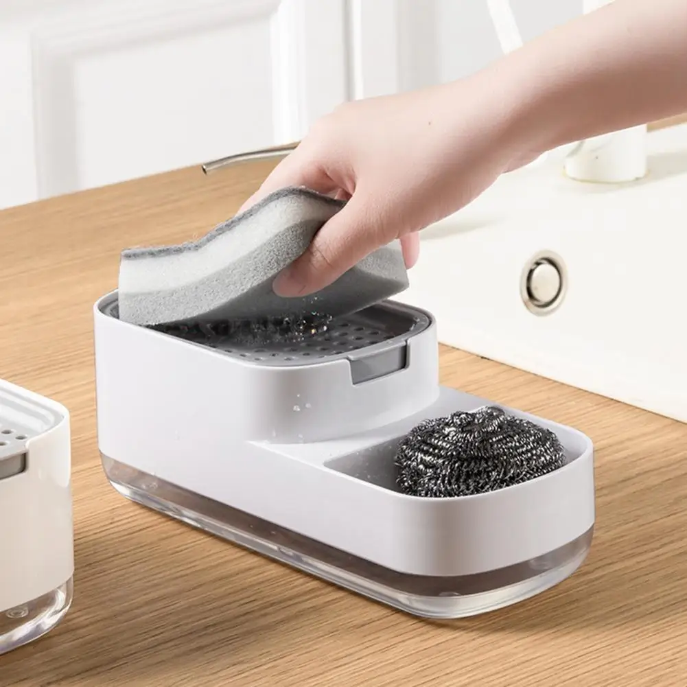Soap Dispenser for Pad Capacity 3-in-1 Dish Soap Dispenser with Sponge Holder for Kitchen Countertop Liquid for Home for Kitchen
Soap Dispenser for Pad Capacity 3-in-1 Dish Soap Dispenser with Sponge Holder for Kitchen Countertop Liquid for Home for Kitchen