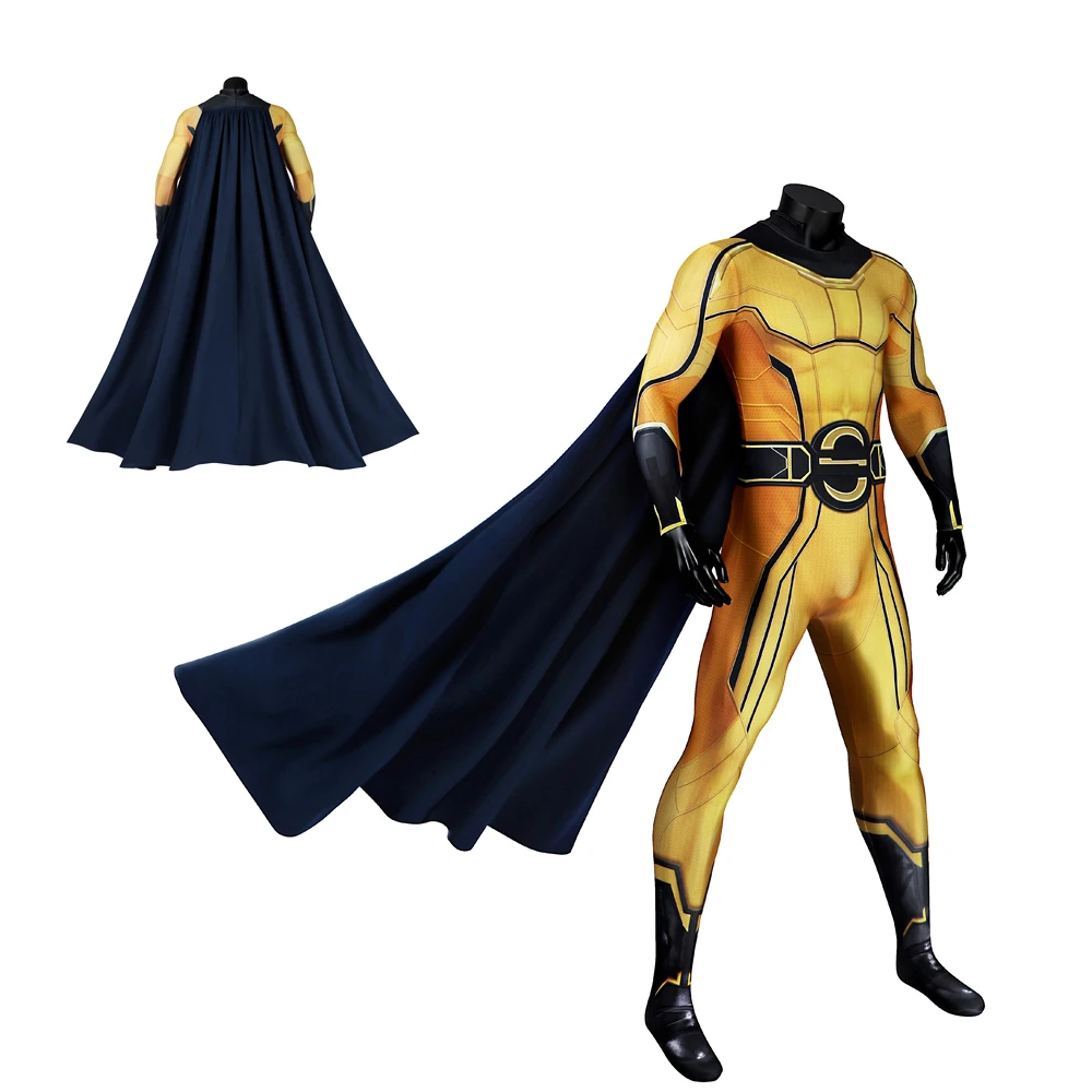 Halloween Party Sentry Anime Cosplay Costume Superhero Men's Yellow Tight Jumpsuit Cloak Superhero Costume Zenta
Halloween Party Sentry Anime Cosplay Costume Superhero Men's Yellow Tight Jumpsuit Cloak Superhero Costume Zenta