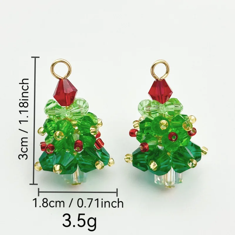 2PCS Winter Christmas Tree Charms Handmade Woven for Earrings and Necklace Diy Making Jewelry Gifts
2PCS Winter Christmas Tree Charms Handmade Woven for Earrings and Necklace Diy Making Jewelry Gifts