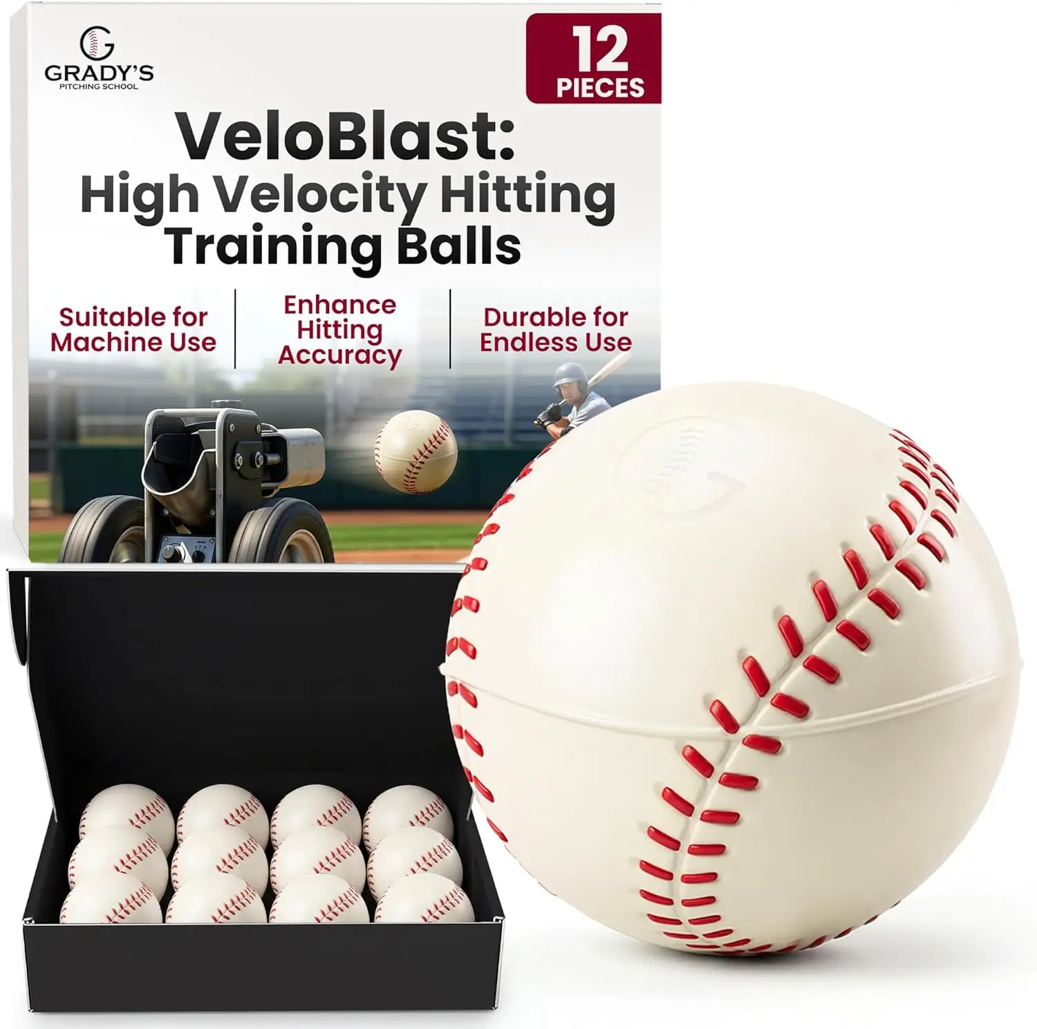 High-Density Foam Machine Balls for Baseball Hitting Training, Bat Path Precision, and Velocity Development
High-Density Foam Machine Balls for Baseball Hitting Training, Bat Path Precision, and Velocity Development