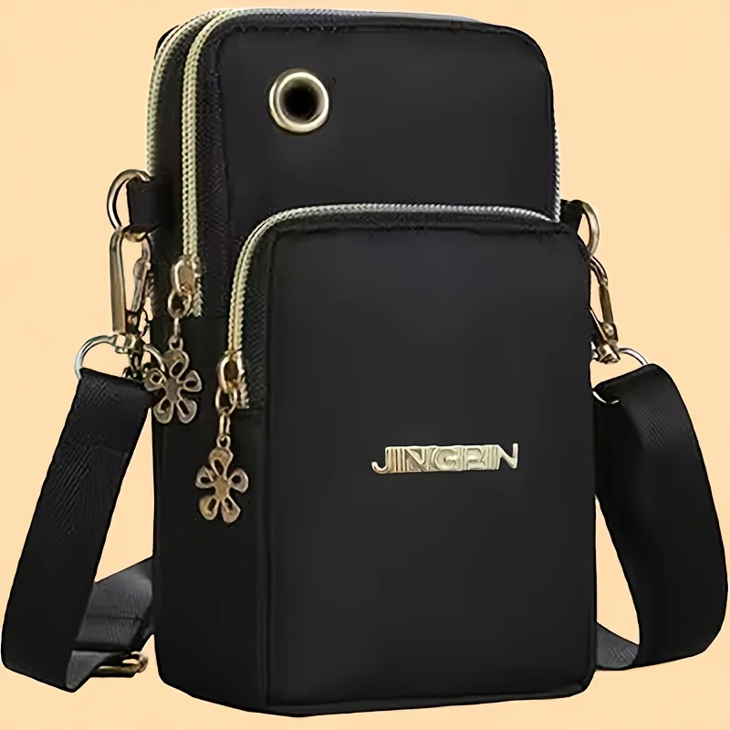 Lightweight Nylon Messenger Bag Adjustable Crossbody Strap Solid Black Handbag Casual Purse Suitable for Travel Everyday Use
Lightweight Nylon Messenger Bag Adjustable Crossbody Strap Solid Black Handbag Casual Purse Suitable for Travel Everyday Use