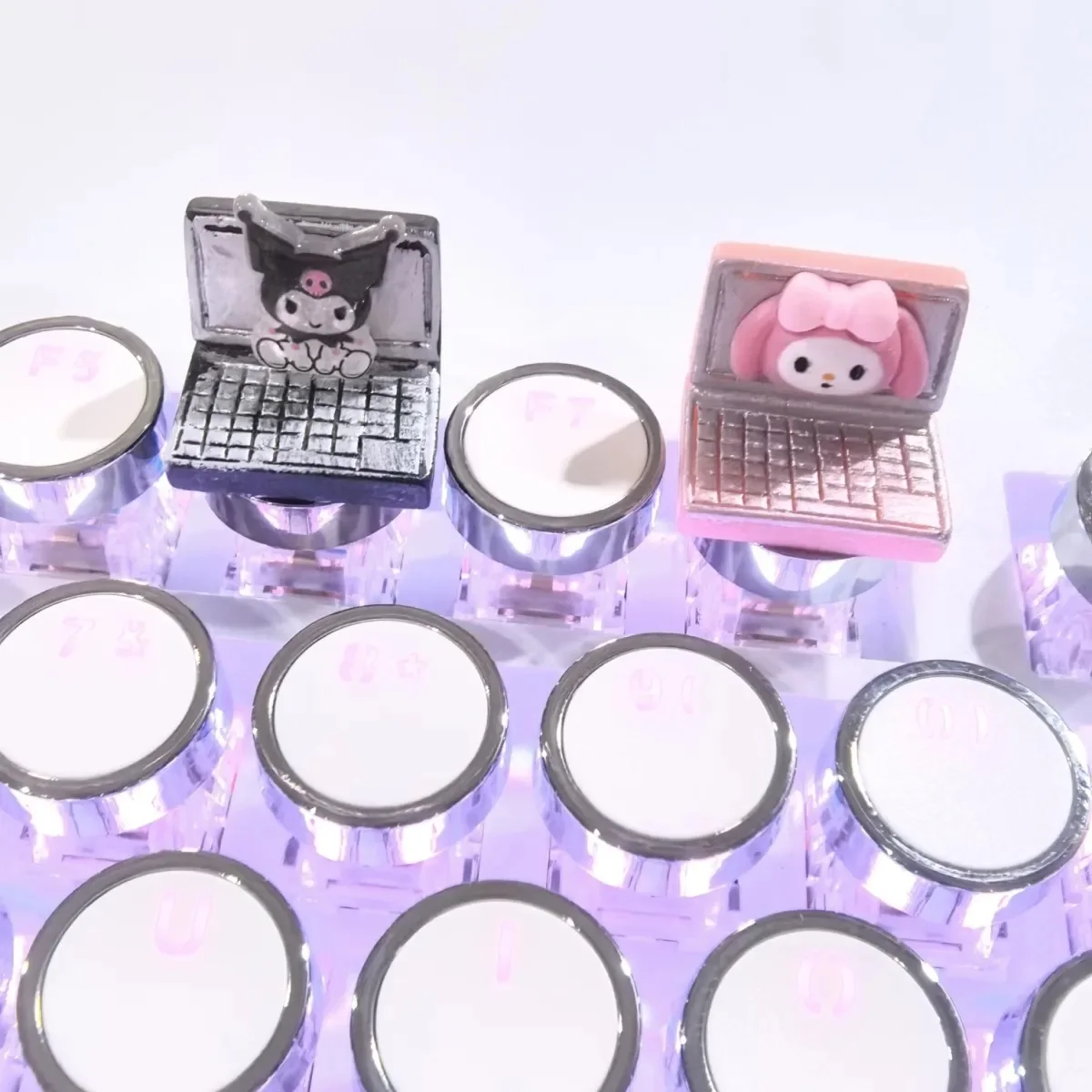 Anime Keyboard Cap Replacement Creative Cartoon Keycap Kuromi Melody Anime Peripherals Cross shaft Mechanical Keyboard Hat Gifts
Anime Keyboard Cap Replacement Creative Cartoon Keycap Kuromi Melody Anime Peripherals Cross shaft Mechanical Keyboard Hat Gifts