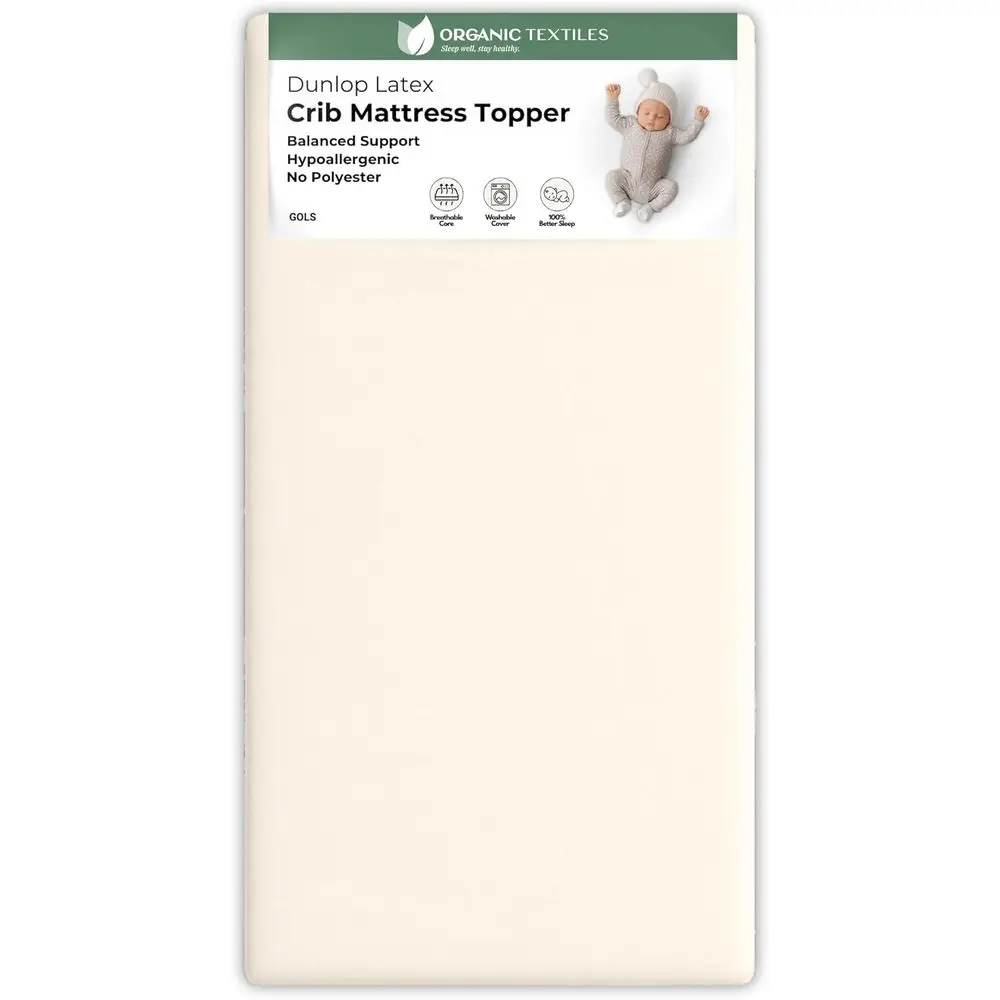 3 Organic Latex Mattress Topper with Wool Cover, Certified GOLS/GOTS (52x28)
3 Organic Latex Mattress Topper with Wool Cover, Certified GOLS/GOTS (52x28)