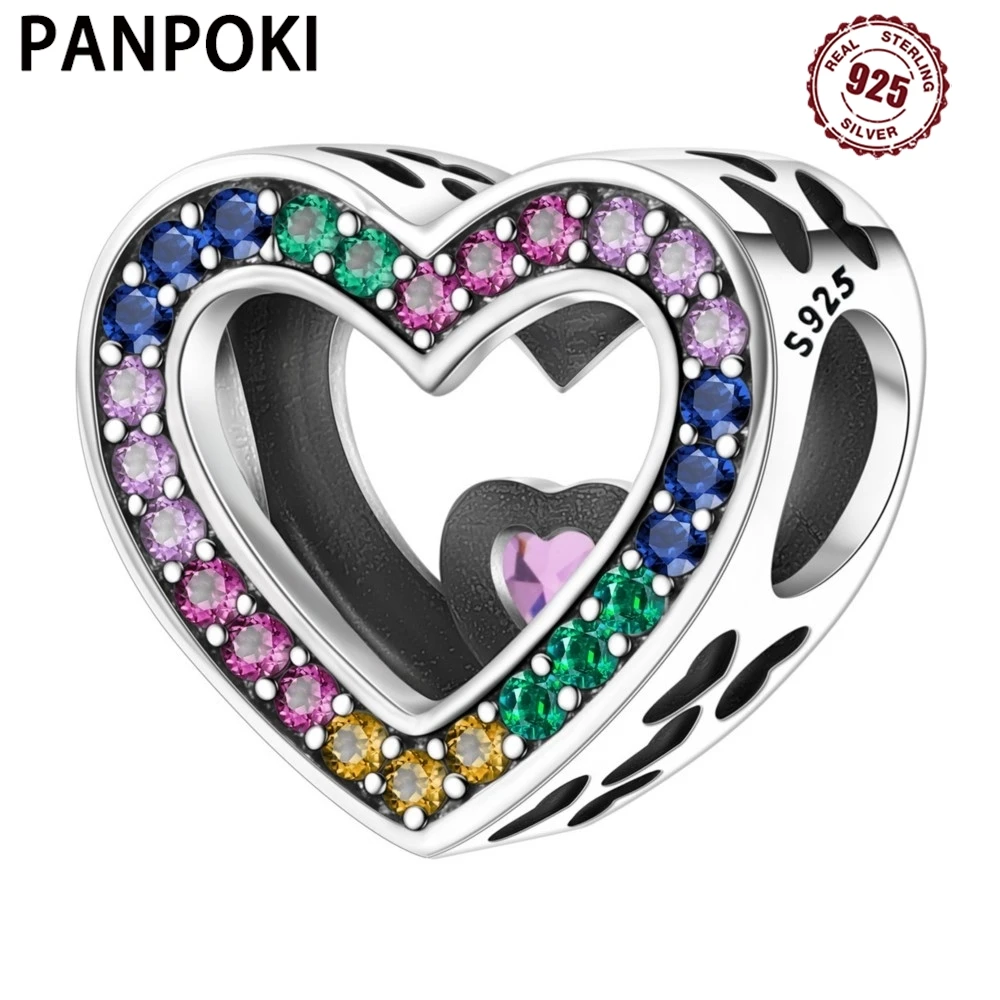 PANPOKI 925 Sterling Silver Colorful FOREVER Love Beads Original Pendants Bracelet Charms Fit Jewelry Party DIY Gifts Accessory
PANPOKI 925 Sterling Silver Colorful FOREVER Love Beads Original Pendants Bracelet Charms Fit Jewelry Party DIY Gifts Accessory