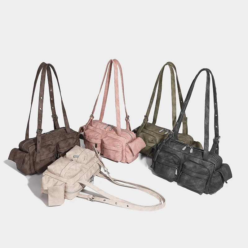 2026 new women's Korean casual vintage PU multiple pocket armpit bag luxury designer large capacity pillow shoulder travel handb
2026 new women's Korean casual vintage PU multiple pocket armpit bag luxury designer large capacity pillow shoulder travel handb