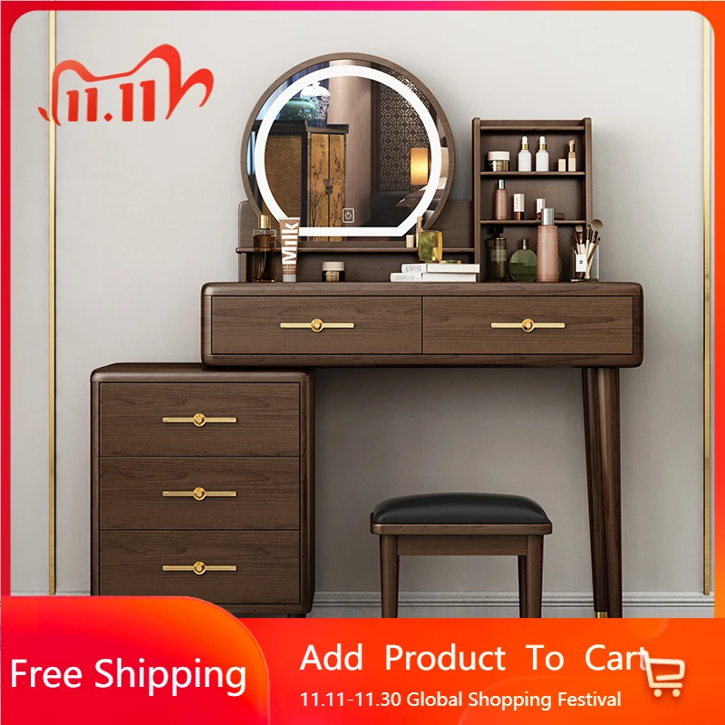 Cosmetics Bedroom Vanity Table Makeup Storage Drawers Cabinet Luxury Women Dressing Table Organizer Vestidores Home Furniture
Cosmetics Bedroom Vanity Table Makeup Storage Drawers Cabinet Luxury Women Dressing Table Organizer Vestidores Home Furniture