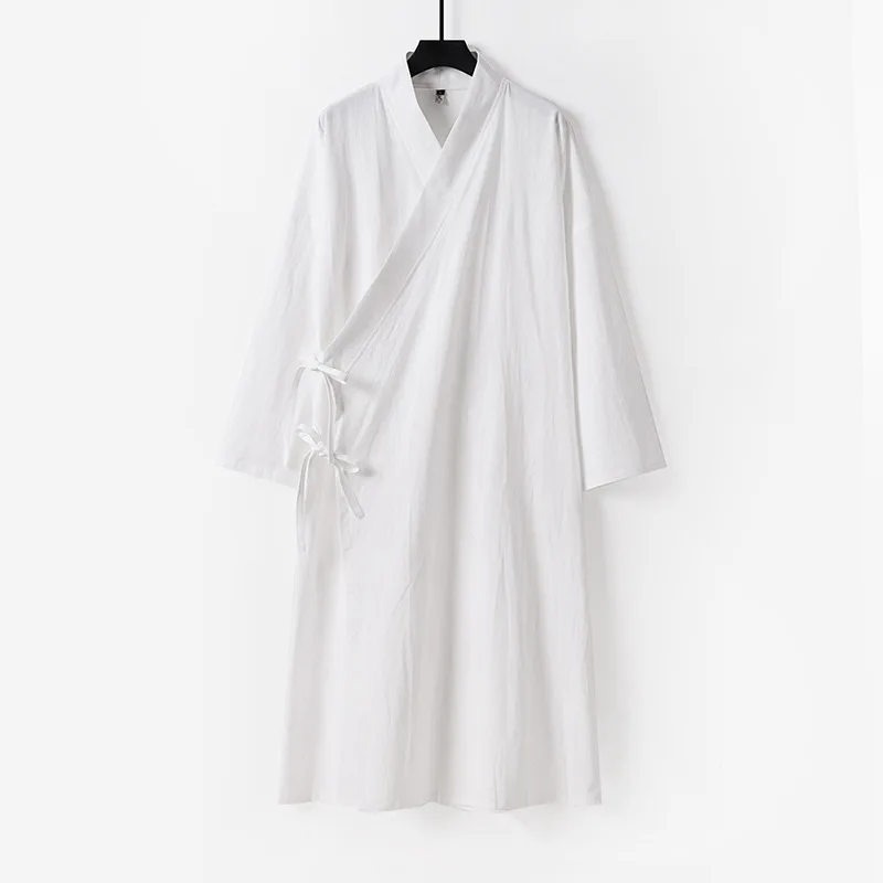 New Cotton Linen Plus Size Men Long Robe Chinese Style Hanfu Loungewear Tie Belt Bathrobe Soft Casual Home Sauna Night Gown
New Cotton Linen Plus Size Men Long Robe Chinese Style Hanfu Loungewear Tie Belt Bathrobe Soft Casual Home Sauna Night Gown