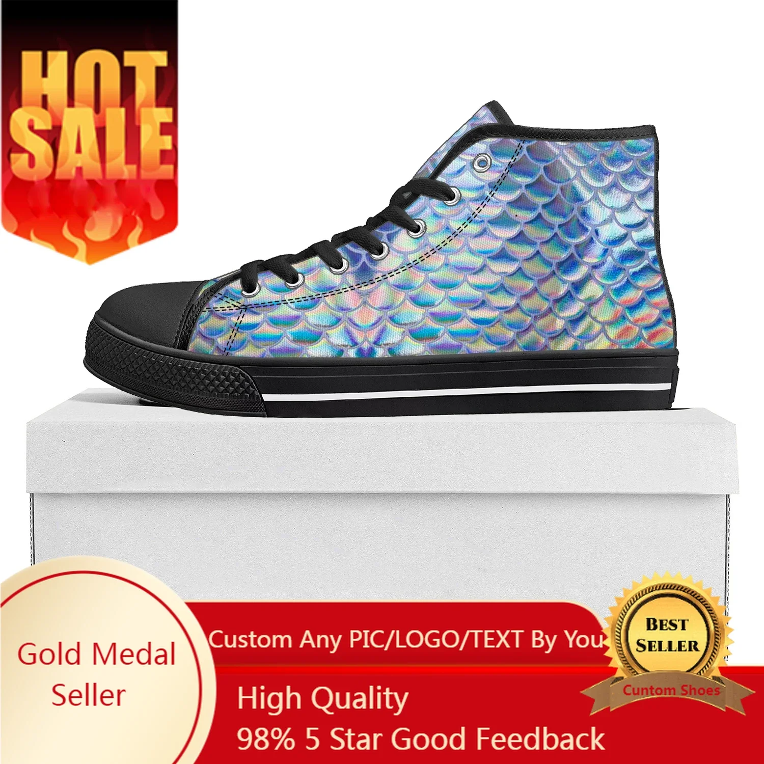 Fish Scales Colorful High Top High Quality Sneakers Mens Womens Teenager Canvas Sneaker Custom Made Shoe Casual Couple Shoes
Fish Scales Colorful High Top High Quality Sneakers Mens Womens Teenager Canvas Sneaker Custom Made Shoe Casual Couple Shoes
