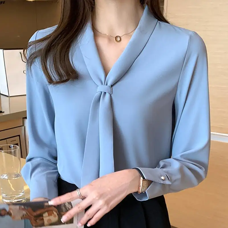 Korean Long Sleeve Chiffon Blouse Shirt Blouse Women Blusas Mujer De Moda 2023 Bow V-Neck Office Lady Blouse Tops Women Blouses
Korean Long Sleeve Chiffon Blouse Shirt Blouse Women Blusas Mujer De Moda 2023 Bow V-Neck Office Lady Blouse Tops Women Blouses
