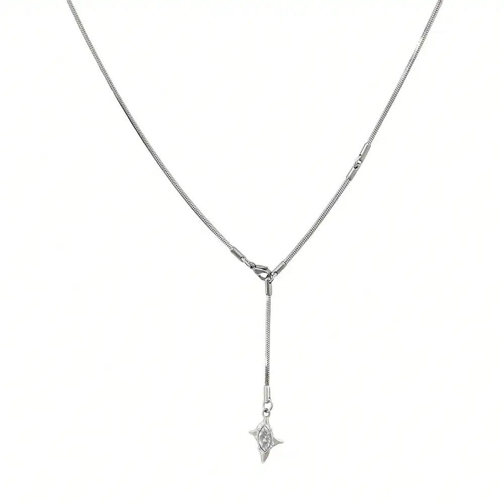 Y-Shaped Chain Necklace with Geometric Crystal Pendant for Women
Y-Shaped Chain Necklace with Geometric Crystal Pendant for Women
