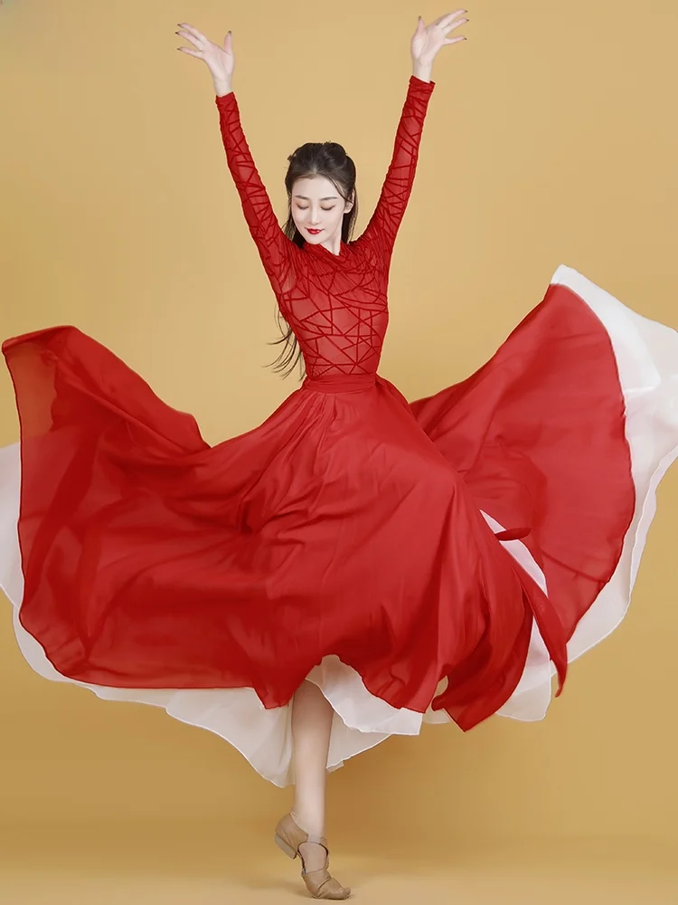 Red Classical Dance Costume with Wide Skirt for Women Ele Stage Performance Outfit Traditional Chinese Ethnic Sle
Red Classical Dance Costume with Wide Skirt for Women Ele Stage Performance Outfit Traditional Chinese Ethnic Sle