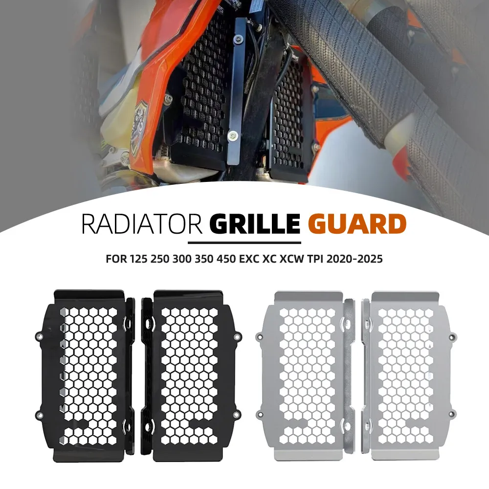 2T 4T Radiator Guard Grill Cover Cooler Protection FOR 125 250 300 350 450 EXC XC XCW TPI 2020-2021-2022-2023 2024 2025
2T 4T Radiator Guard Grill Cover Cooler Protection FOR 125 250 300 350 450 EXC XC XCW TPI 2020-2021-2022-2023 2024 2025