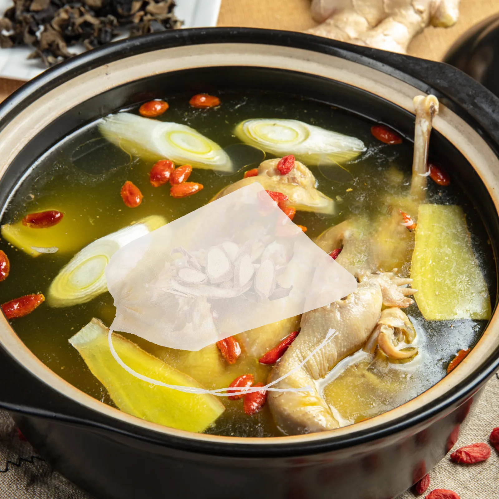 50Pcs Drawstring Thick Cotton Filter Bags for Stew Seasoning Soup Brewing Reusable Heat Resistant Bags Soup Filter Bag
50Pcs Drawstring Thick Cotton Filter Bags for Stew Seasoning Soup Brewing Reusable Heat Resistant Bags Soup Filter Bag