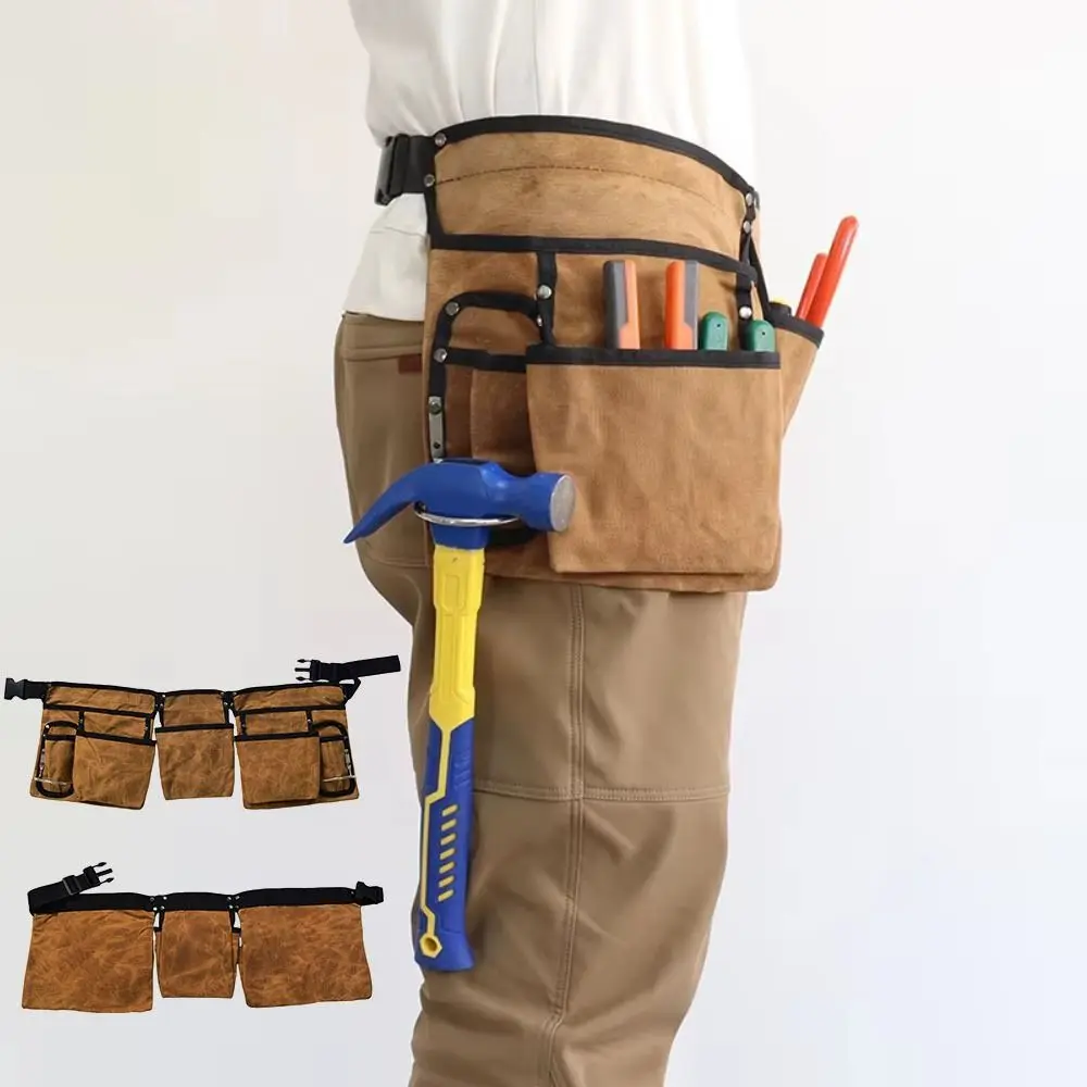 Retro Large Capacity Hardware Bag Waterproof Multi Pockets Tool Waist Bag Wear-resistant Waxed Canvas Tool Pouch Woodworker
Retro Large Capacity Hardware Bag Waterproof Multi Pockets Tool Waist Bag Wear-resistant Waxed Canvas Tool Pouch Woodworker