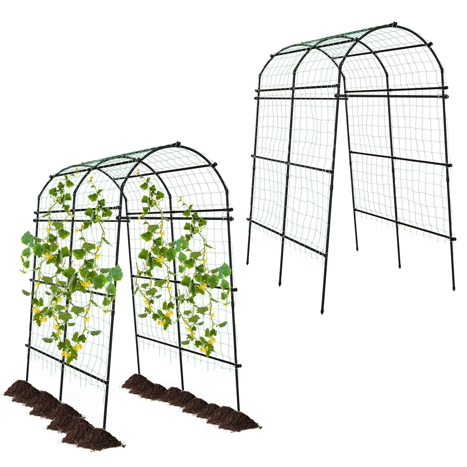 7.5FT Tall Garden Arch Trellis Climbing Plant Support PE Coated Metal Frame Outdoor Vine Flower Vegetable Raised Bed, Customized
7.5FT Tall Garden Arch Trellis Climbing Plant Support PE Coated Metal Frame Outdoor Vine Flower Vegetable Raised Bed, Customized