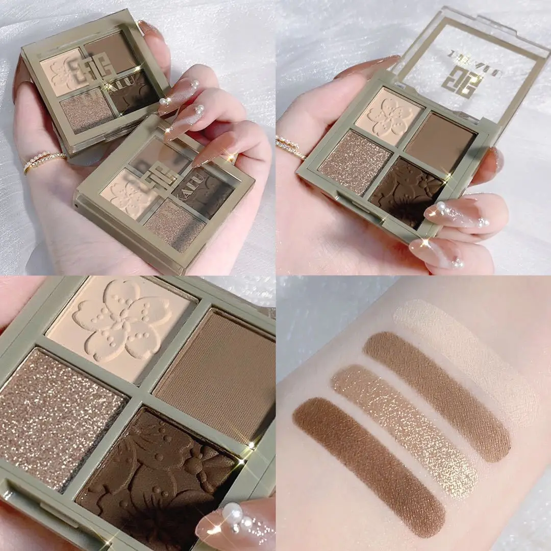 1pc Peach Blossom 4 Colors Grandma Gray Pearl Matte Makeup Palette Dark Smoky European American Eyeshadow
1pc Peach Blossom 4 Colors Grandma Gray Pearl Matte Makeup Palette Dark Smoky European American Eyeshadow