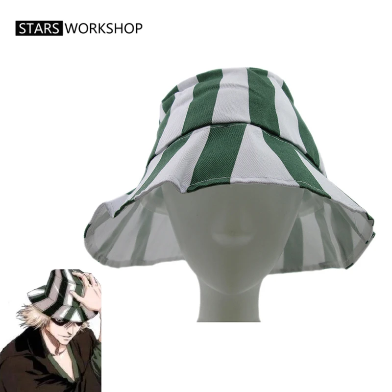 Anime Bleach Urahara Kisuke Cosplay Hat Green and White Stripe Cap Summer Cool Fisherman Hat
Anime Bleach Urahara Kisuke Cosplay Hat Green and White Stripe Cap Summer Cool Fisherman Hat