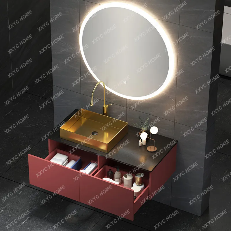 Hanging bathroom cabinet combination light luxury solid wood washbasin bathroom intelligent stainless steel countertop
Hanging bathroom cabinet combination light luxury solid wood washbasin bathroom intelligent stainless steel countertop
