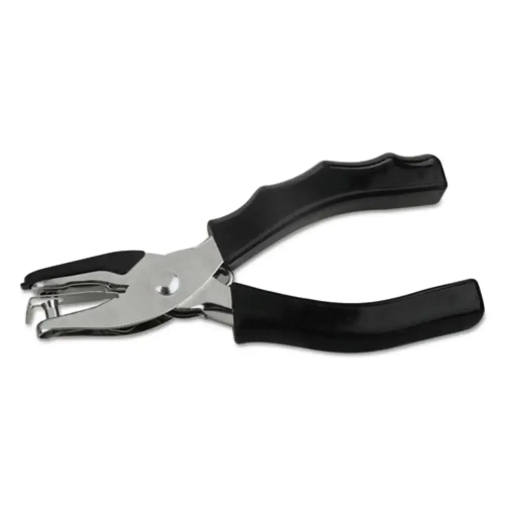 Universal Eight-Sheet Handheld 1/4" Hole Punch, Metal with Rubber Grip, Black
Universal Eight-Sheet Handheld 1/4" Hole Punch, Metal with Rubber Grip, Black