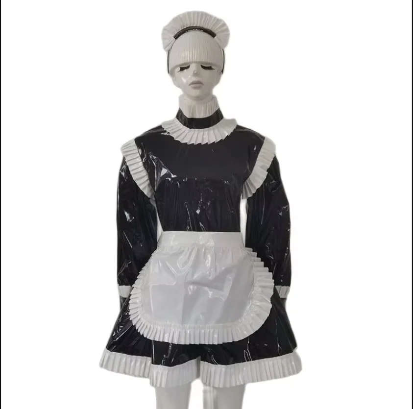 New Hot Selling Maid Adult Sissy Cavity Lockable PVC Medium High Neck Long Sleeve Independent Apron Ruffle Clothing Customizati
New Hot Selling Maid Adult Sissy Cavity Lockable PVC Medium High Neck Long Sleeve Independent Apron Ruffle Clothing Customizati
