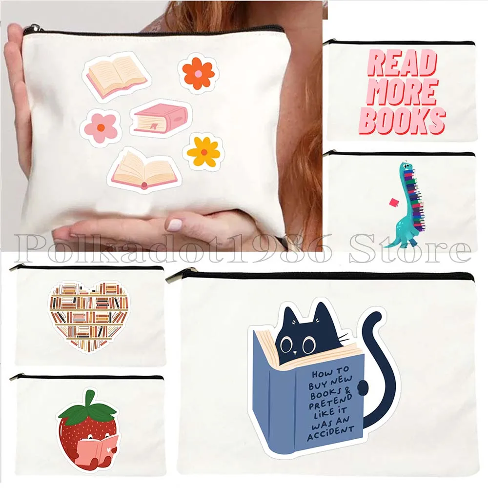 Funny Read Books Cute Floral Reading Lover Heart Cat Reader Gifts Lipstick Cosmetic Makeup Toilet Bags Pencil Case Zipper Pouch
Funny Read Books Cute Floral Reading Lover Heart Cat Reader Gifts Lipstick Cosmetic Makeup Toilet Bags Pencil Case Zipper Pouch