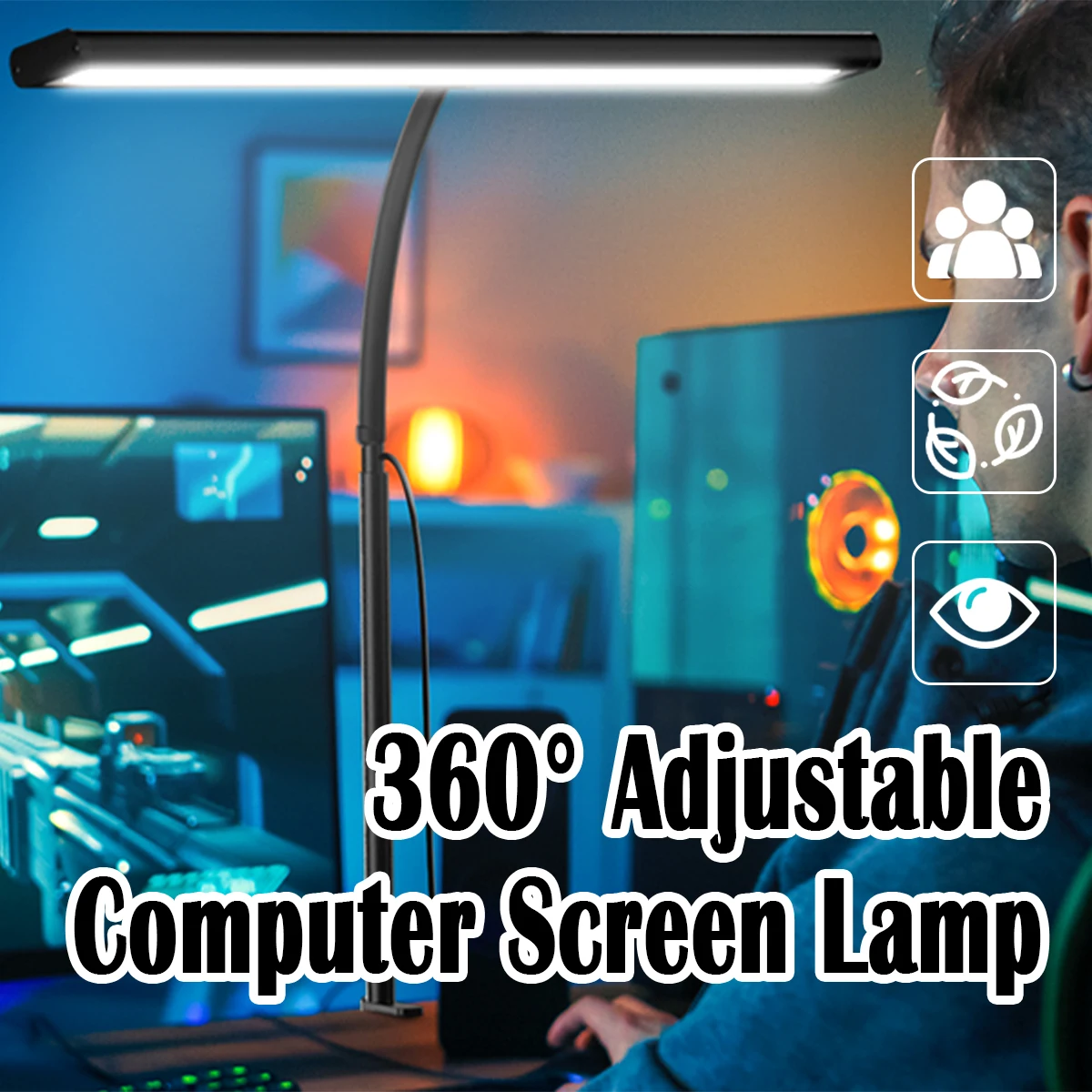 70cm Stepless Dimming Night Light Computer Monitor Bedroom Lights Books Lampu Table Lamps Color Bulb Lamp With Read Desk Led Eye
70cm Stepless Dimming Night Light Computer Monitor Bedroom Lights Books Lampu Table Lamps Color Bulb Lamp With Read Desk Led Eye