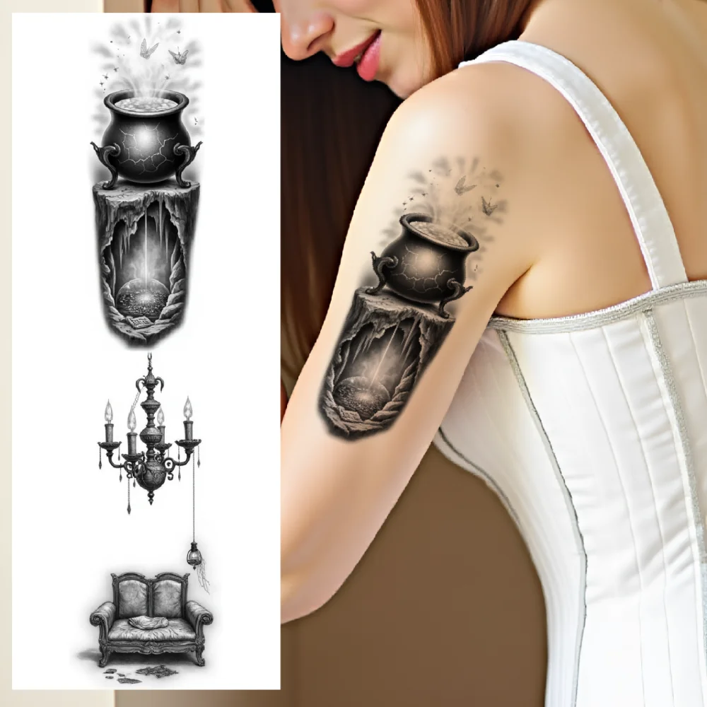3pcs Temporary Tattoo Library Waterproof Long-lasting Body Stickers Stone Pathway Roses And Clock Black And Grey Realism For
3pcs Temporary Tattoo Library Waterproof Long-lasting Body Stickers Stone Pathway Roses And Clock Black And Grey Realism For