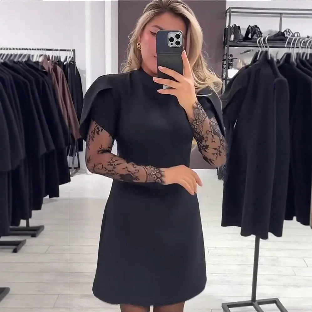 Sexy Lace Patchwork Solid Color Bodycon Dress Dresses for Women Spring Summer Office Party Evening Dress
Sexy Lace Patchwork Solid Color Bodycon Dress Dresses for Women Spring Summer Office Party Evening Dress