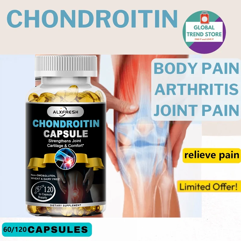 Alxfresh Chondroitin Glucosamine Capsules With Vitamin D3 and Sodium Natural, Non-GMO GLUTEN, WHEAT & DAIRY FREE
Alxfresh Chondroitin Glucosamine Capsules With Vitamin D3 and Sodium Natural, Non-GMO GLUTEN, WHEAT & DAIRY FREE