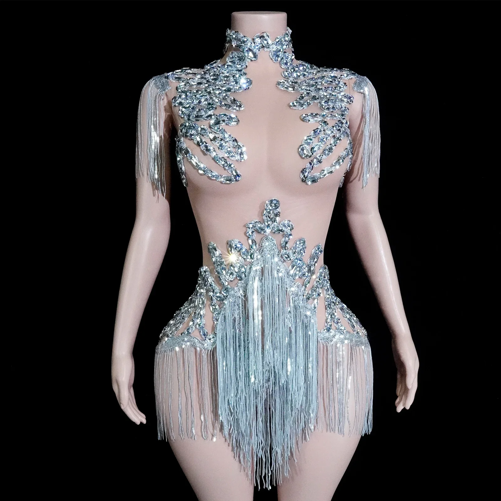 Вечеринка для шоу девушки, роскошный костюм ShowGirl, белое боди с кисточками, сексуальный сетчатый купальник с прозрачной бахромой, вечерние костюмы для ночного клуба, значок
Вечеринка для шоу девушки, роскошный костюм ShowGirl, белое боди с кисточками, сексуальный сетчатый купальник с прозрачной бахромой, вечерние костюмы для ночного клуба, значок