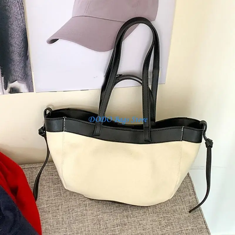 E8FB Handbag Trendy Shoulder Bag Canvas Work Bags Simple Purses Satchel Women Casual Handbag for Work Dating College Gifts
E8FB Handbag Trendy Shoulder Bag Canvas Work Bags Simple Purses Satchel Women Casual Handbag for Work Dating College Gifts