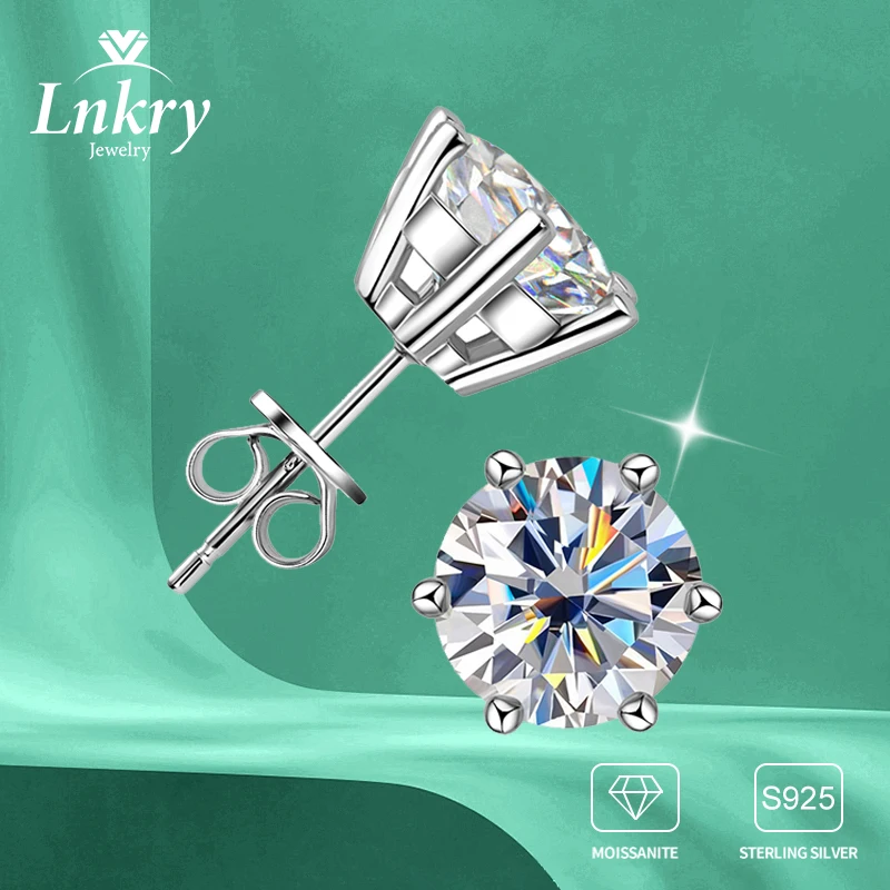 Lnkry Premium D VVS1 0.5-3ct Moissanite Diamond Stud Earrings for Women Pendientes Plata 925 Sterling Silver Six Claw Earring
Lnkry Premium D VVS1 0.5-3ct Moissanite Diamond Stud Earrings for Women Pendientes Plata 925 Sterling Silver Six Claw Earring