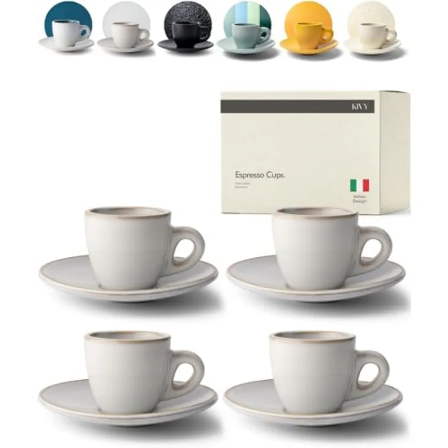 3 oz set of 4 - Thick walled stoneware cup set - Italian style and saucers - Demitasse set of 4 - Small coffee mugs - Demitasse
3 oz set of 4 - Thick walled stoneware cup set - Italian style and saucers - Demitasse set of 4 - Small coffee mugs - Demitasse