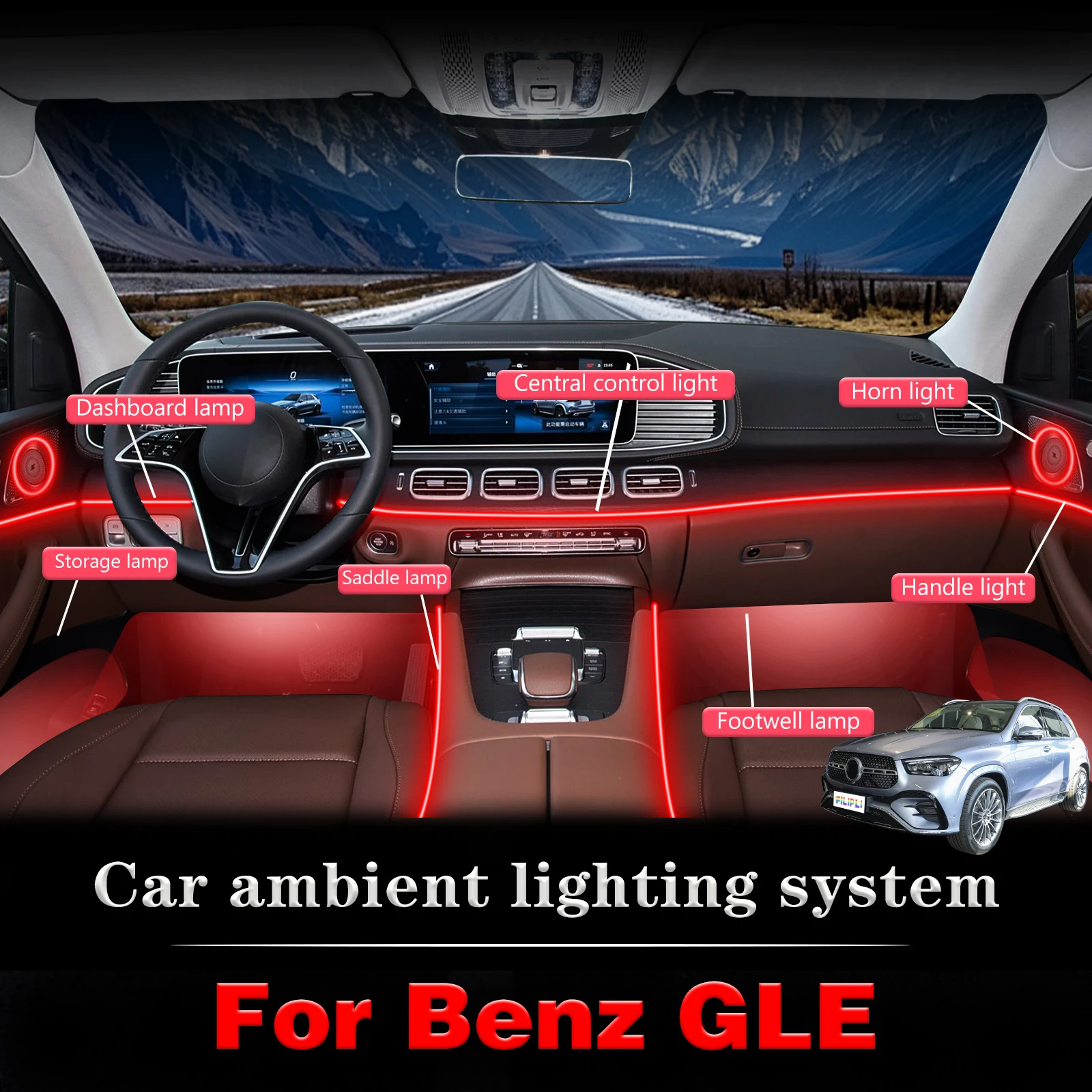 For BenZ GLE RGB 64 Colors LED Smart Remote Control Car Interior Ambient Light Energy Saving Efficient Lamp Set
For BenZ GLE RGB 64 Colors LED Smart Remote Control Car Interior Ambient Light Energy Saving Efficient Lamp Set