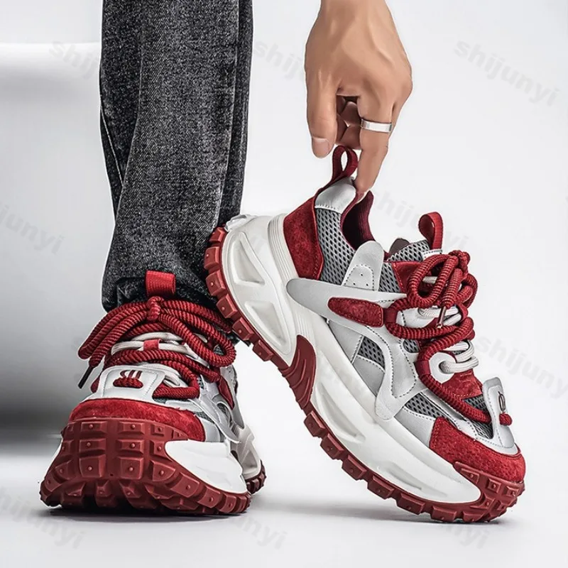 Men's Mesh Breathable Low Top Thick Soled Casual Shoes 2025 Autumn Fashion Trend Versatile Comfortable Non Slip Chunky sneakers
Men's Mesh Breathable Low Top Thick Soled Casual Shoes 2025 Autumn Fashion Trend Versatile Comfortable Non Slip Chunky sneakers