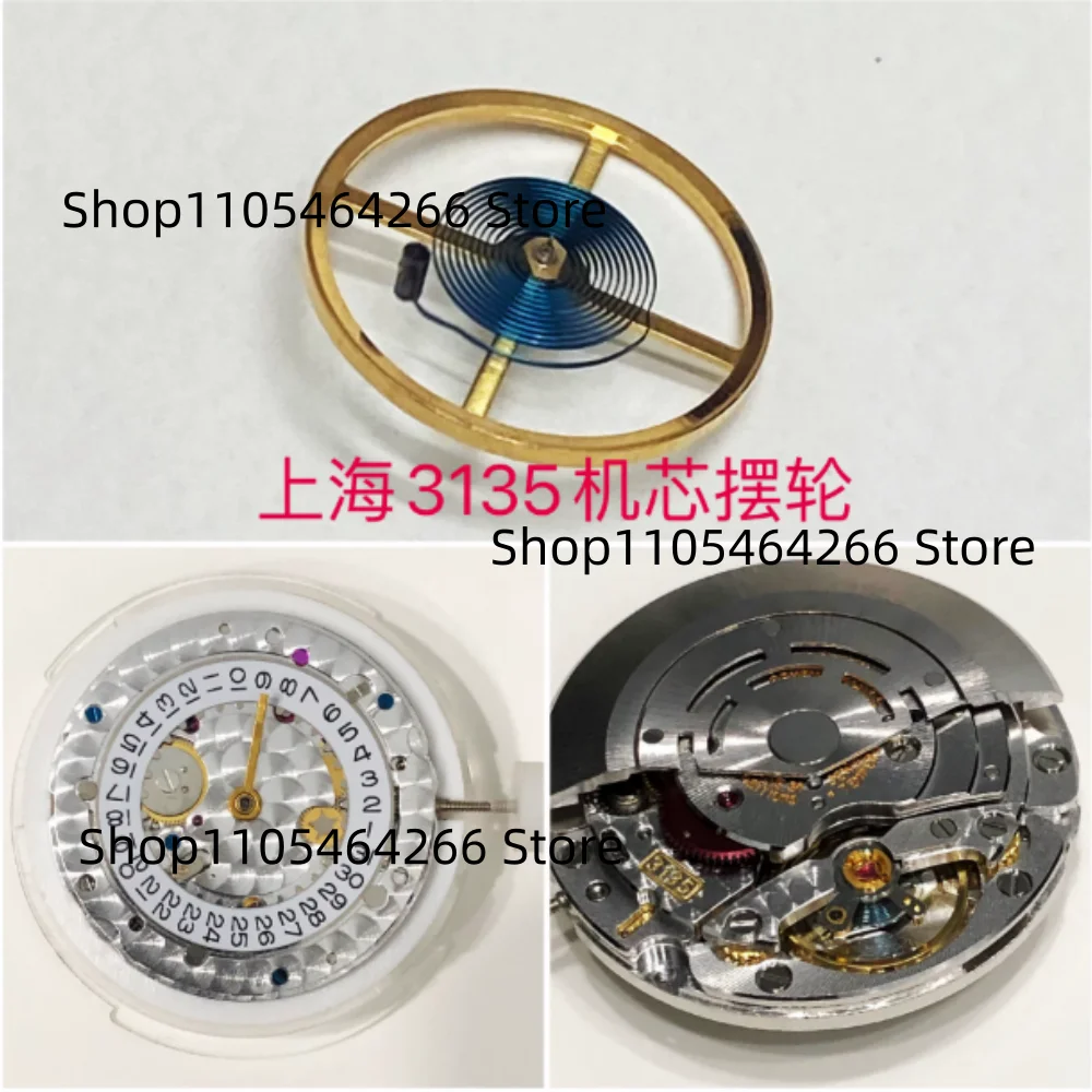 FOR Watch accessories Shanghai 3186 3135 movement balance wheel 3135 full pendulum blue oil wire, not common with the original
FOR Watch accessories Shanghai 3186 3135 movement balance wheel 3135 full pendulum blue oil wire, not common with the original
