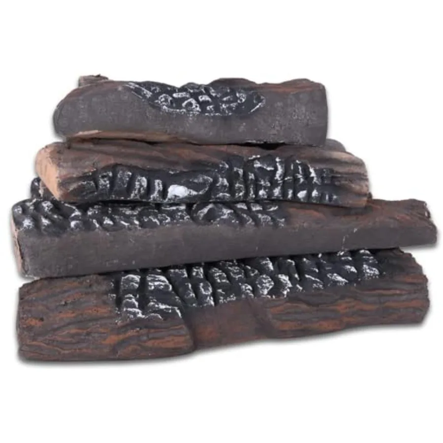 Gas Logs 10 Piece Ceramic Log for Fireplace and Fire Pit Heat Resistant Realistic Logs Stackable Fake Log Set - Gas Propane Ele
Gas Logs 10 Piece Ceramic Log for Fireplace and Fire Pit Heat Resistant Realistic Logs Stackable Fake Log Set - Gas Propane Ele